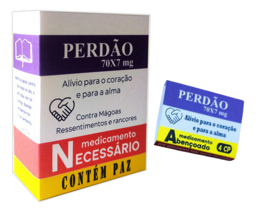 Kit Lembrancinhas Perdão 40 Caixinhas + 40 Chicletes Perdão