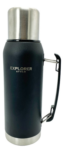 Termo Acero Inoxidable Explorer Termo de 1 Litro 24hs Color Negro