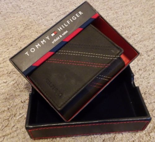 Billetera Hombre Tommy Hilfiger En Cuero Original Negro Caja