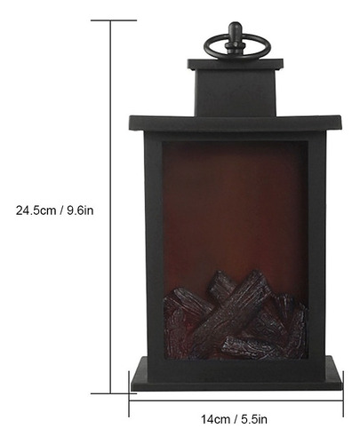 Linterna Lampara Decorativa Simulación Chimenea Colgante