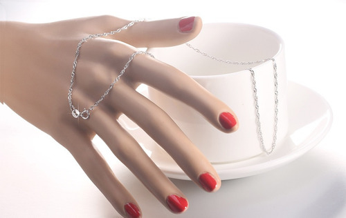 Cadena Collar Singapur Para Mujer En Plata Italiana 925