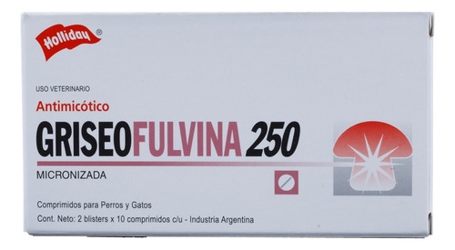 Griseofulvina 250 Antimicotico Fungistatico 20 Comp