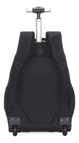 Mochila Carro Travel Tech Negro Ejecutiva Escolar Premium Diseño de la tela Liso