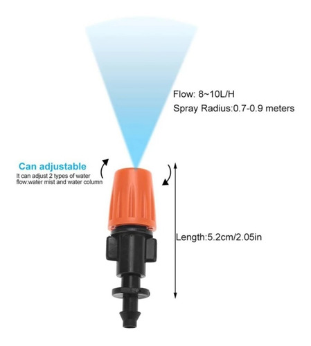 Imagen 6 de 7 de Kit 10pcs Riego Por Goteo Niebla Y Columna-incluye Conector