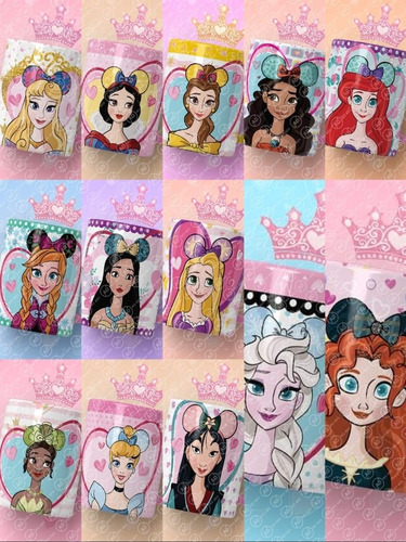 Plantillas Para Sublimacion Princesas Disney Con Orejitas 