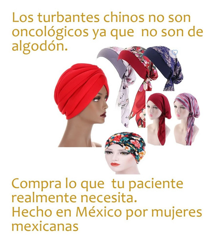 Imagen 2 de 3 de Turbante Oncologico Modelo Confort De Algodon