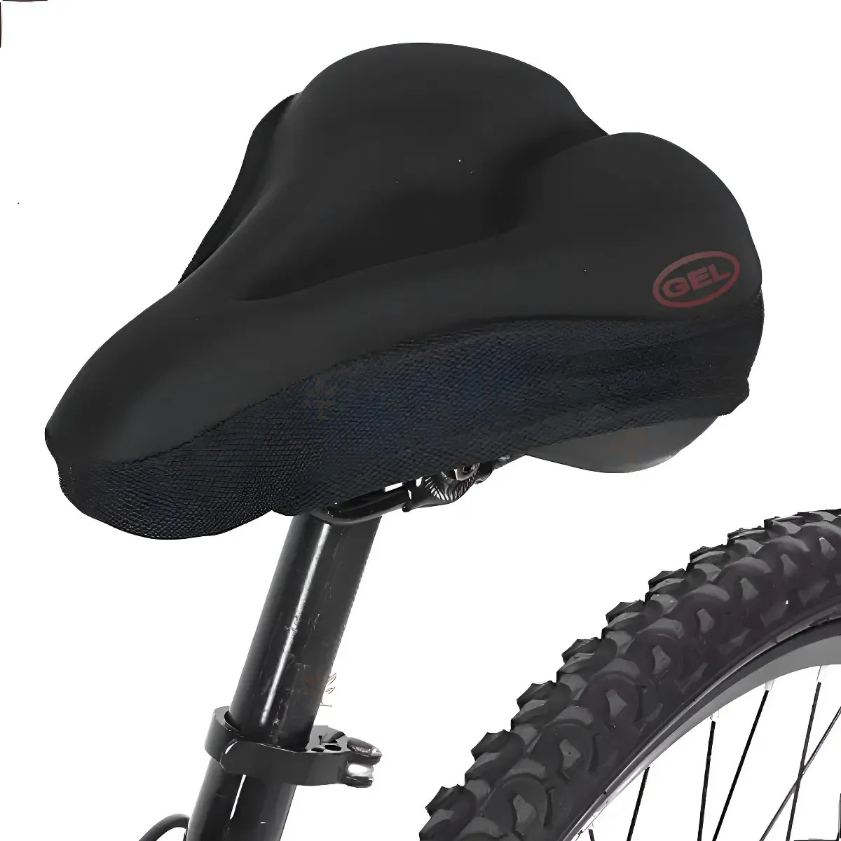 Capa Para Banco Bike Bicicleta Respirável Gel Silicone Almofada Conforto Cor Preta Marca LEGNA