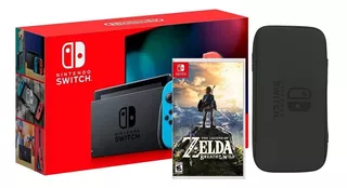 Nintendo Switch + Zelda Breath Of The Wild. Neon + Estuche