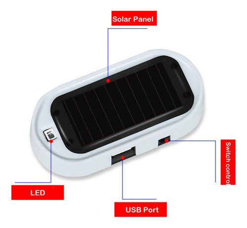 Luces Led De Alarma Ankia 2 Luces Solares Intermitentes
