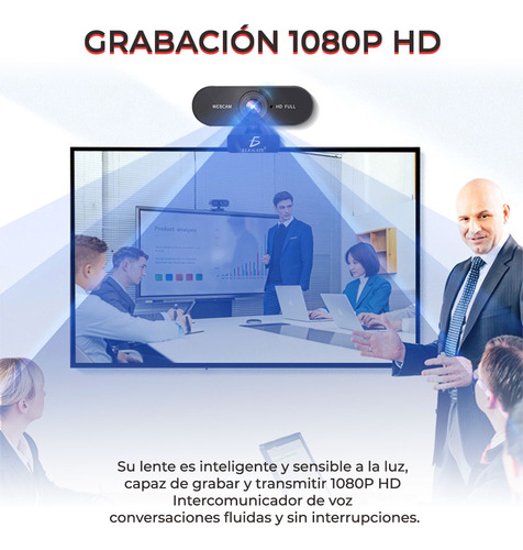 Cámara Web Para Computadora 1080p Hd Con Micrófono Webcam
