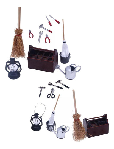 Juego De Herramientas Para Casa De Muñecas 1/12, Accesorios