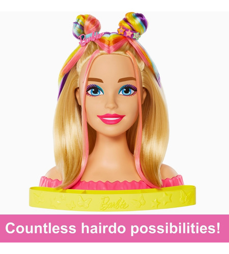 Cabeza Barbie Color Reveal Peinados 22 Accesorios Mágicos