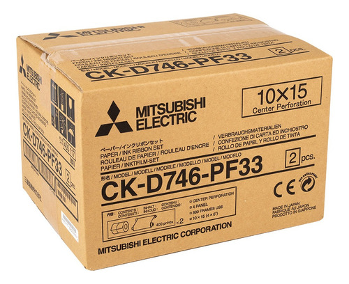 Kit Papel Térmico Mitsubishi Ck-d746-pf33 Color Blanco