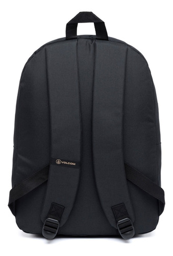 Mochila Volcom Faculdade Bolsa Escolar Resistente Cor Preto Desenho Do Tecido Liso