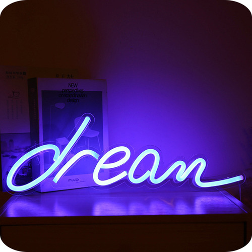 Letreros Neon Led Luminoso Anuncio Decoración Dream Luz