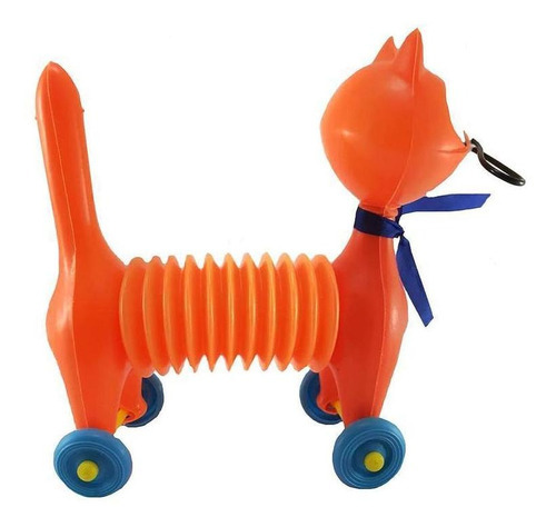 Brinquedo Gato Chorão Sanfonado Com Sons Laranja