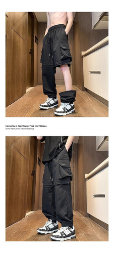 Pantalones Desmontables Deportivos Casuales De Fibra De Bamb