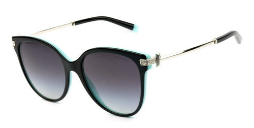 Tiffany & Co. Tf4193-b Preto Brilho/cinza Degradê 8055/3c 5