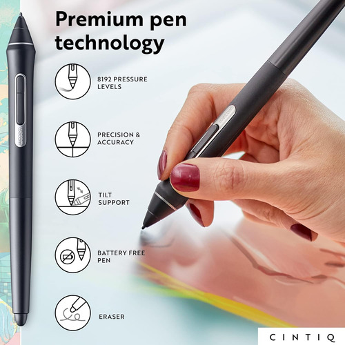 Tableta De Dibujo Wacom Cintiq 16 Con Pantalla, 15.4 Full Hd