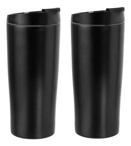 Amazonbasics - Vaso De Acero Inoxidable Con Tapa Abatible, A