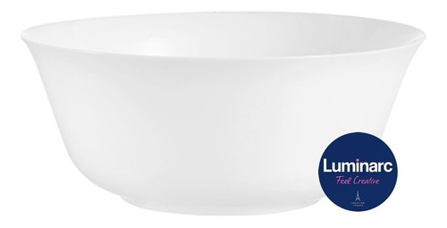 Ensaladera Luminarc Everyday 24 Cm Vidrio Templado Blanco