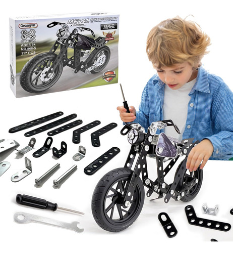 Kits De Motocicleta Modelo De Metal: 117 Piezas De Juegos De