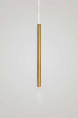 Luminária Pendente De Teto Pipe Slim Tubo Dourado 40cm G9 127/220V