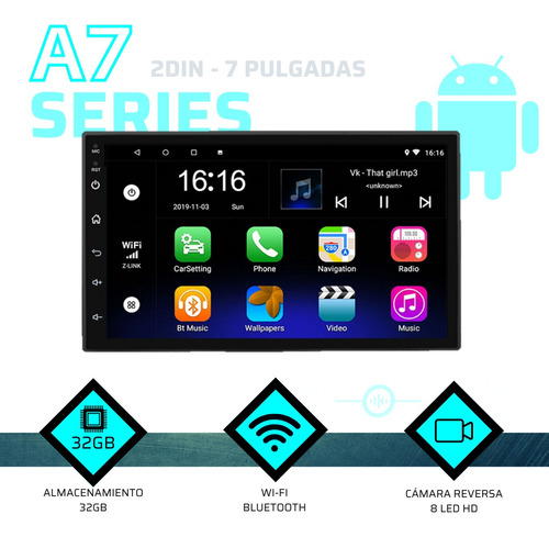 Reproductor Pantalla Android 32gb Wifi Gps Bluetooth