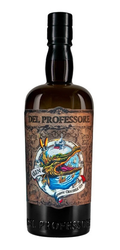 Gin Del Professore Authentic Cocodriler Goldbottle