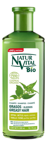 Shampoo Cabello Graso Ortiga Y Tomillo Natur Vital 300 Ml.