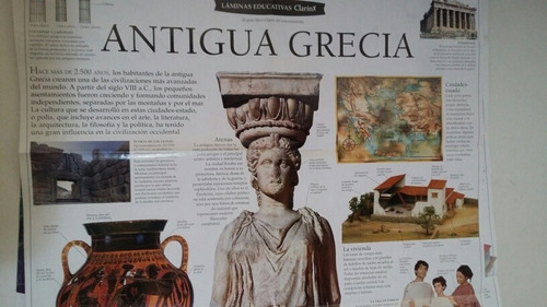 Láminas Educativas Clarín. Antigua Grecia. (54x42 ).