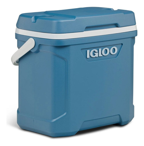 Hielera Igloo 30 Cuartos Con Porta Vasos 41 Latas Azul Acero