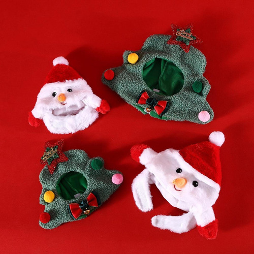 Gorro De Papá Noel Para Gato, Disfraz M Muñeco De Nieve