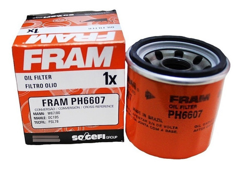 Imagem 1 de 2 de Filtro Óleo Fram Ph6607 Logan 1.0 Clio 1.0 16v 2001-2005