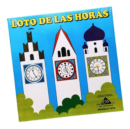 Juego Didactico Loto De Las Horas Niños