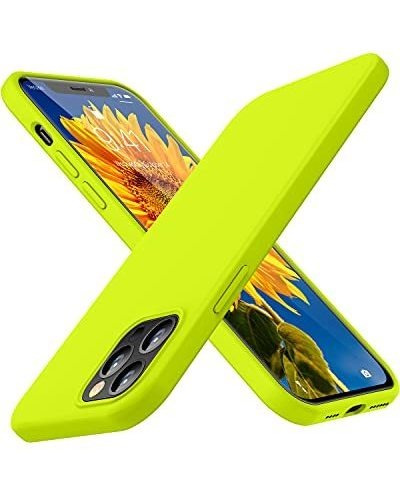 Carcasa Para iPhone 12 Pro Max De Silicona Color Amarillo