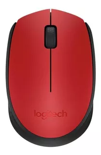 Mouse inalámbrico Logitech M170 rojo y negro