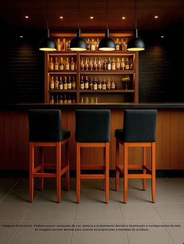 Kit 2 Banqueta Alta Com Encosto Lessul Jade Cor Linho Preto Assento 75cm Com Acabamento Verniz Canela 105cm Total Bancada Cozinha Americana Cadeira Alta Balcao Quiosque Bistro Banco Tamborete