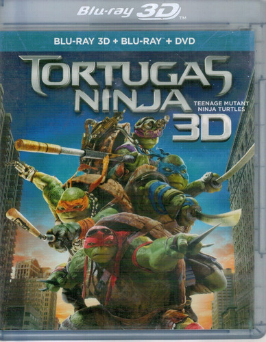 Tortugas Ninja Blu Ray 3d +  Dvd 