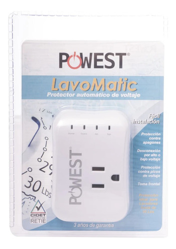 Protector De Voltaje Powest Lavomatic 120v 10a