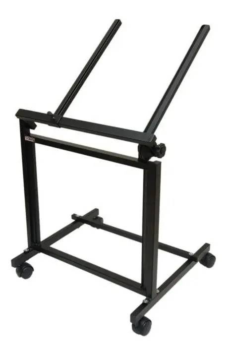 Rack 19 Saty RS10 Preto com Rodas para Periféricos e Mesa de Som