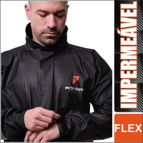 Imagem 2 de 8 de Capa Chuva Motoqueiro Couro Sintético Flex Todos Tamanhos