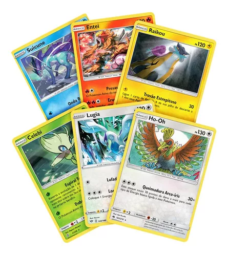 Kit Pokémon Lendário Entei Raikou Suicune Ho-oh Lugia Celebi