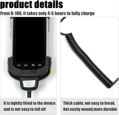 Sicimly Tc77 Cable Cargador De Vehículo 2 En 1 Y Usb Para Ze