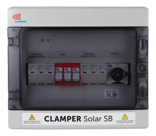 String Box Solar Clamper 3-4 Entrada / 1 Saída Ip65 1000dc