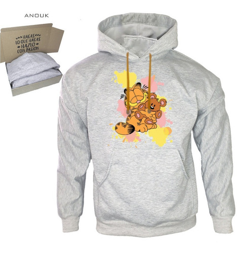 Imagen 4 de 10 de Buzo Hoodie Personalizado Saco Garfield Estampado Unisex