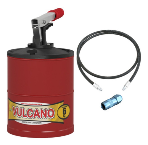 Engrasador Grasera Manual Vulcano Gp165 6kg Manguera Y Pico