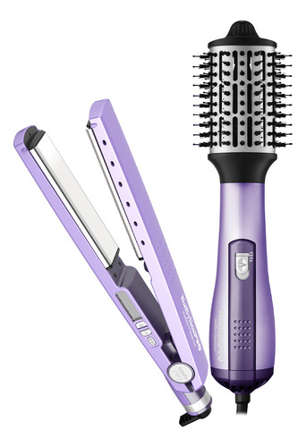 Plancha Y Cepillo Secador Babylisspro Lavanda Color Morado