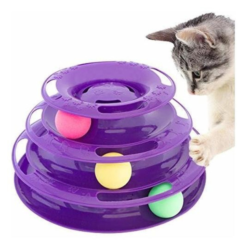 Purrfect Feline Titan's Tower - Juguete Interactivo Para Gat