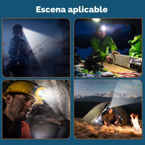 Linterna De Cabeza Led Para Minería Luz Intensa Y Recargab